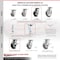 Service Caster 6 Inch Rubber on Aluminum Swivel Caster Set with Roller Bearings 2 Brakes SCC SCC-35S620-RAR-2-SLB-2 - alternate 2